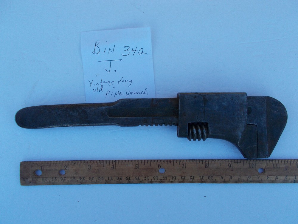 Vtg. pipe wrench, very old