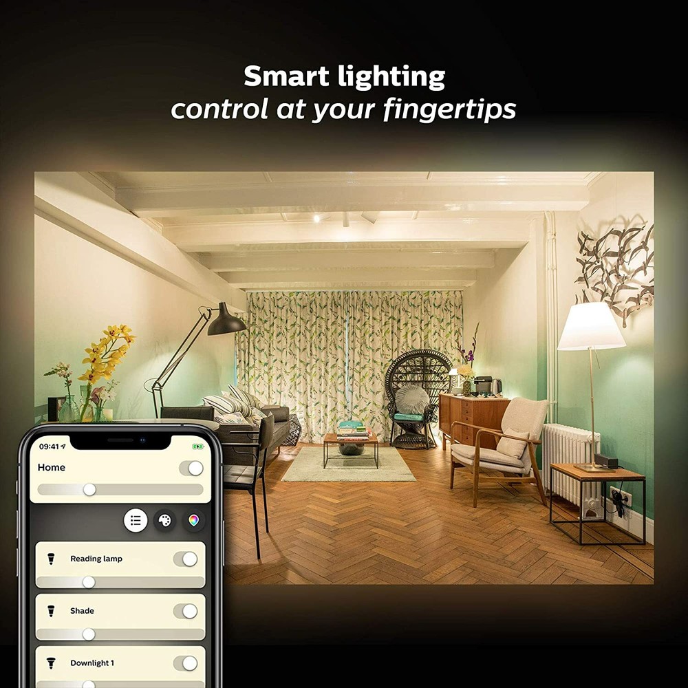 Philips Hue White BR30 Bluetooth Smart LED Bulb (2-Pack) - White