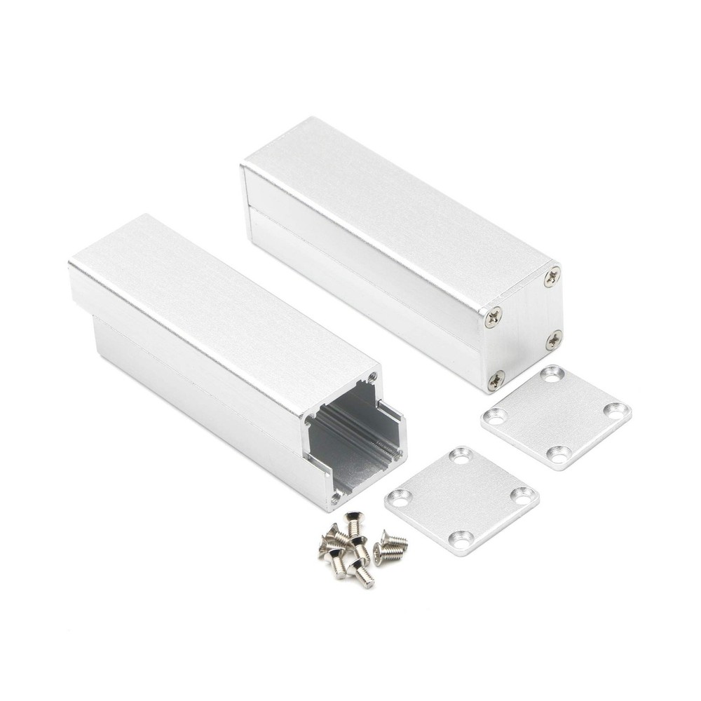 JIUWU 2pcs Silver Surface Drawing Process Split Aluminum Enclosure Electronic...
