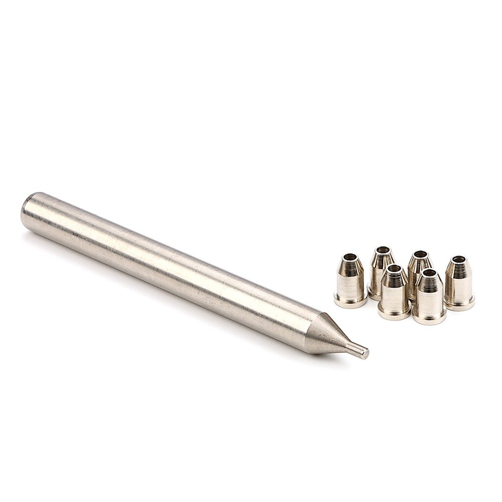 6Pcs Chrome String-Through Body Ferrules Install Tool for Stratocaster Tele TL