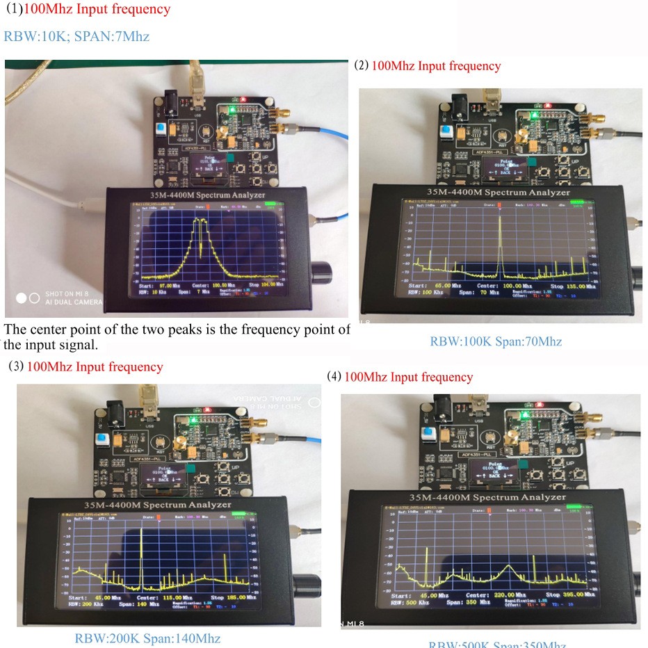 35M-4400MHz Spectrum Analyzer 4.3''LCD Screen Professional Handheld Measurement