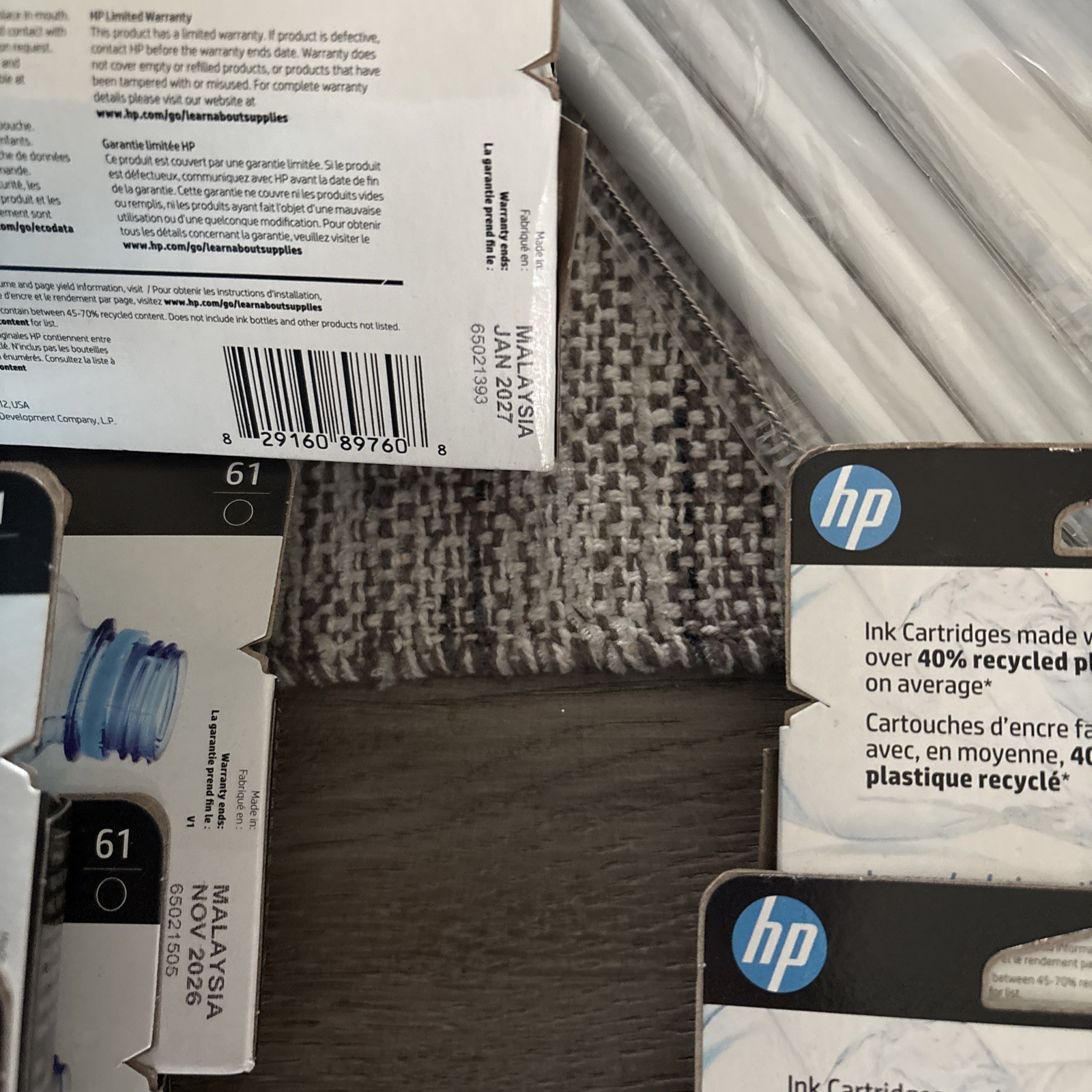 2x NEW /HP BLACK 61 / GENUINE OEM INK TONER / Exp: Sept 2027+ FREE SHIP