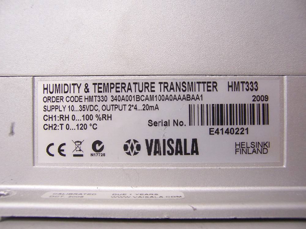 7999 VAISALA HMT333 HUMIDITY & TEMP TRANSMITTER