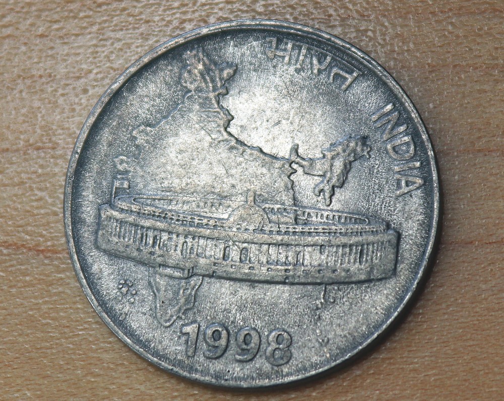 1998 India 50 Paise Calcutta Mint