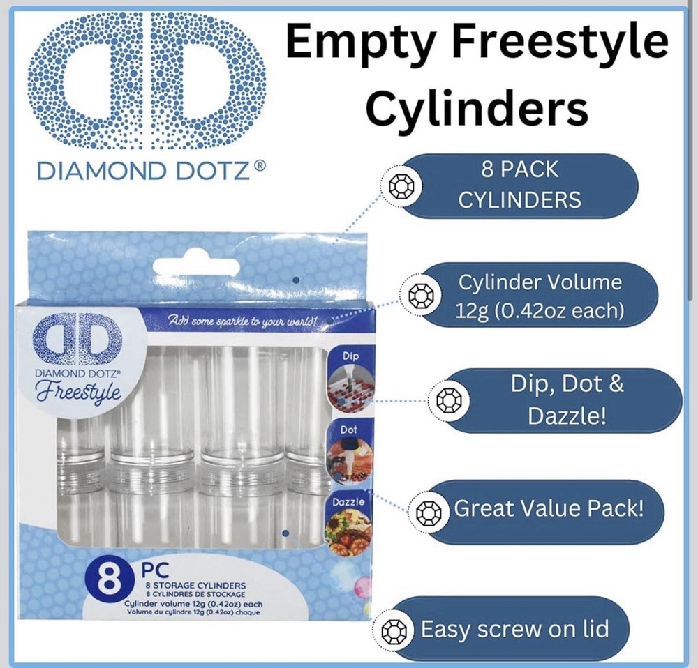 New Diamond Dots Freestyle 8pcs Storage Cylinders
