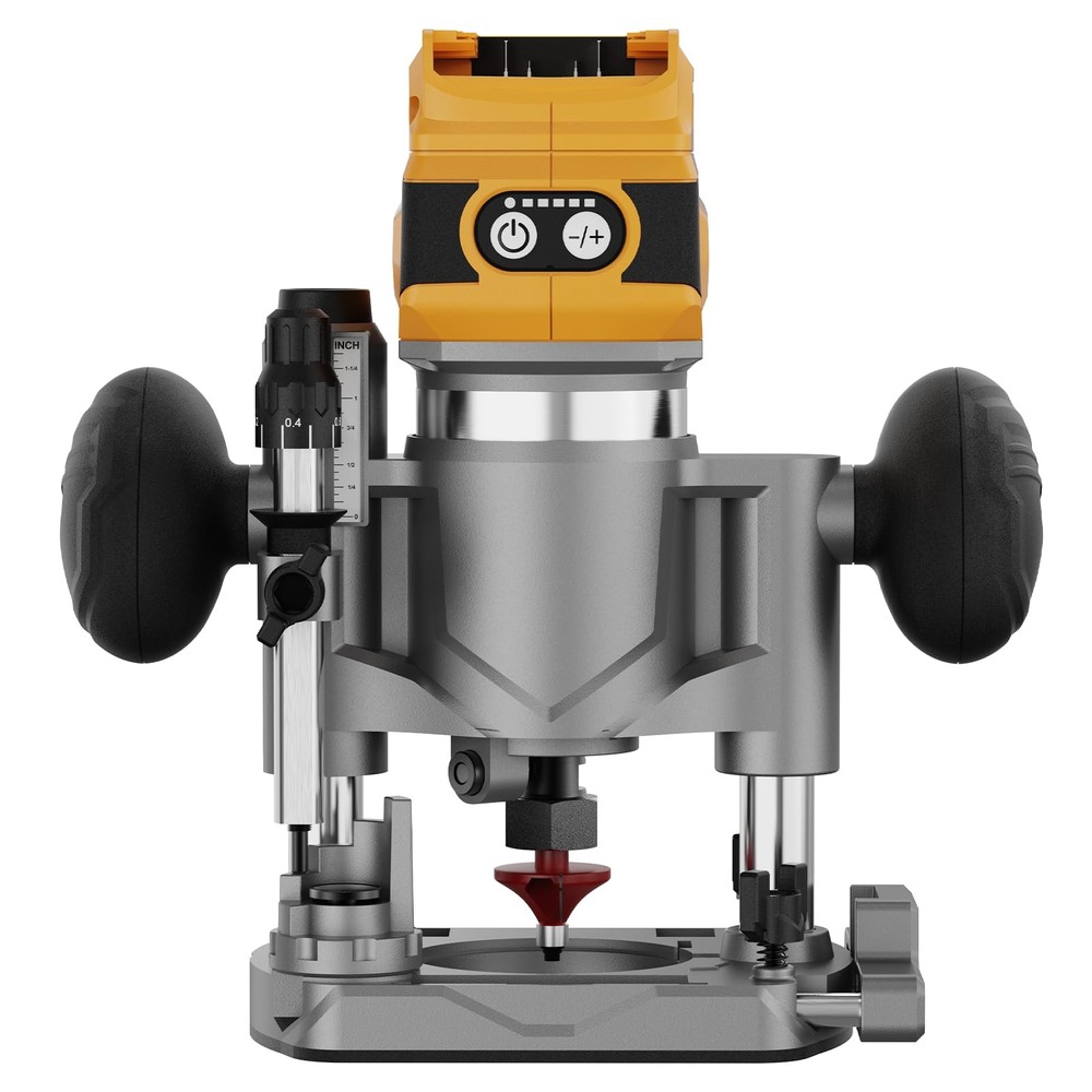Compact Router Plunge/Fixed Base Kit (Tool Only), Compatible with Dewalt 20V ...