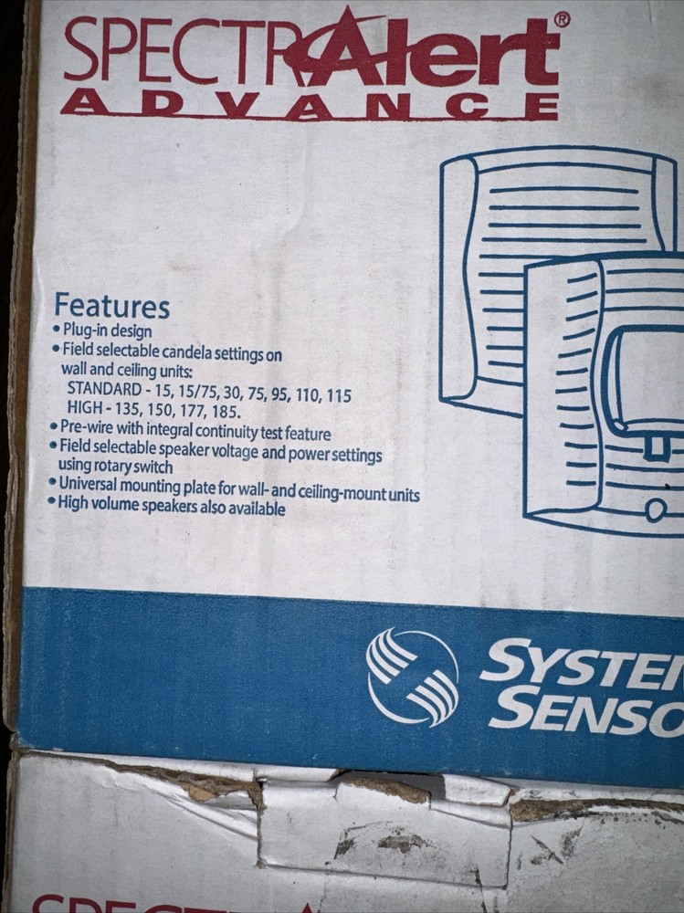 System Sensor SPSRH Wall Mount Speaker/Strobe Pack of Two