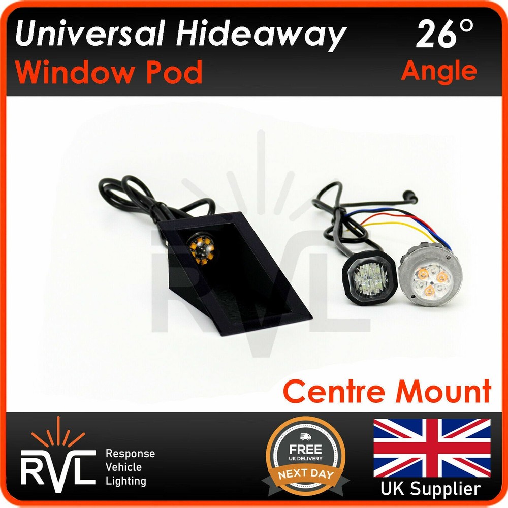 26 Degree Window Pods for LED HIDE AWAY LIGHTS Strobe Flashing beacon lightbars
