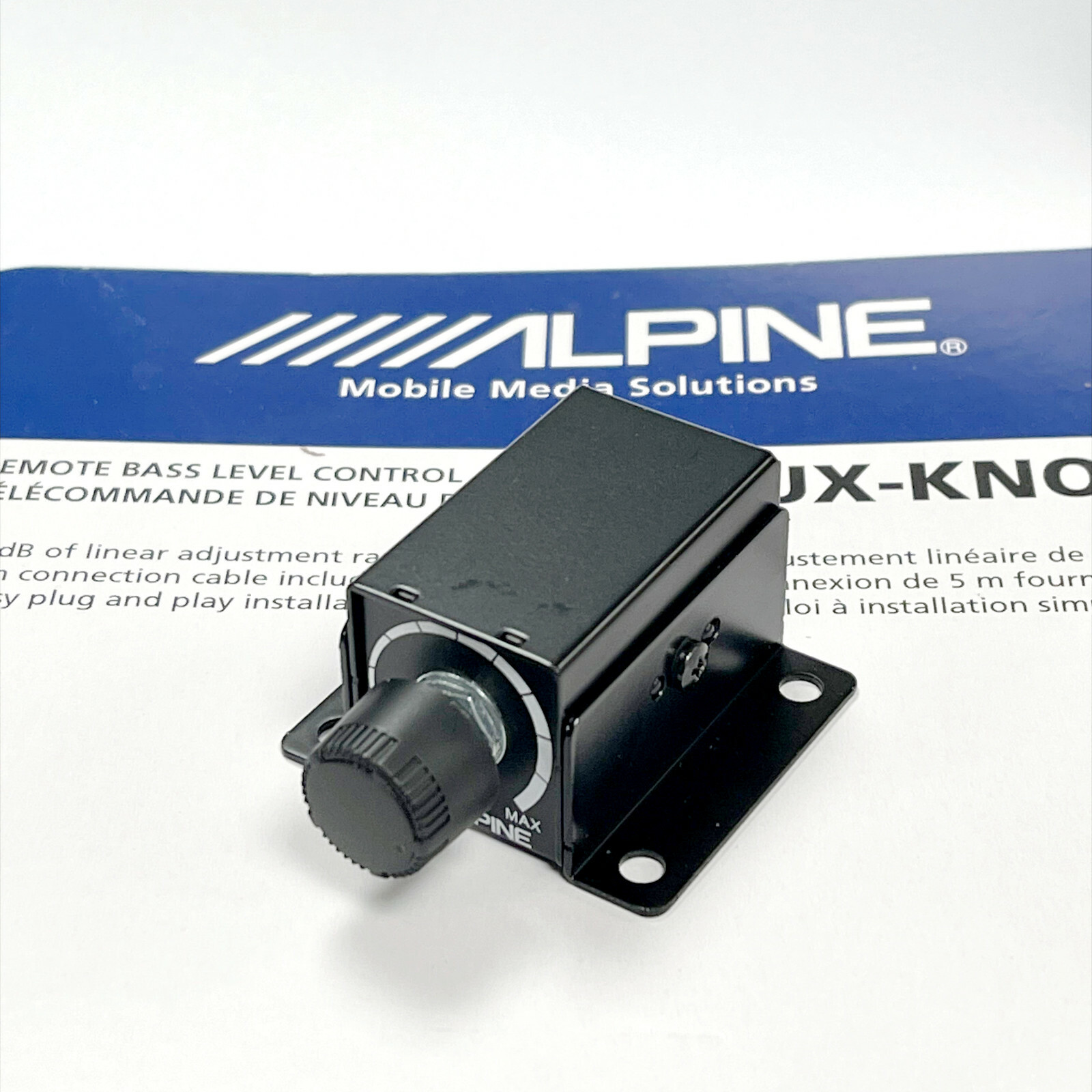 Alpine RUX-KNOB Remote Bass Level Control with 5m Connection Cable New Original