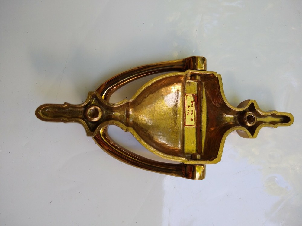 Solid Brass Door Knocker Made in Portugal Engravable NICE!
