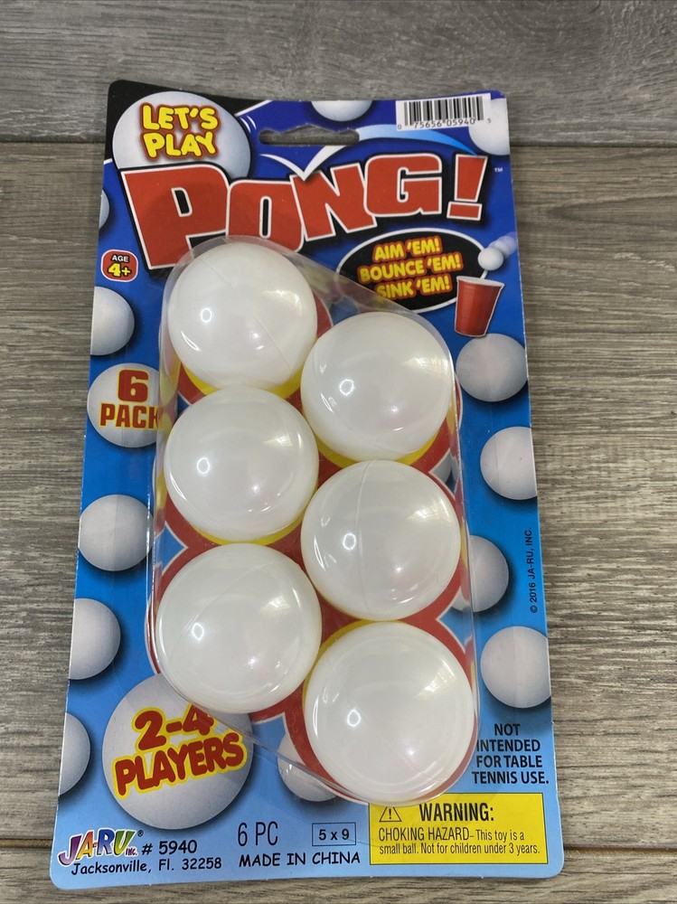 Let’s Play Pong 6 Pack New Sealed