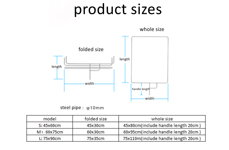 75 x 90CM Collapsible Flag Panel Reflector Diffuser Stainless Steel Video Studio