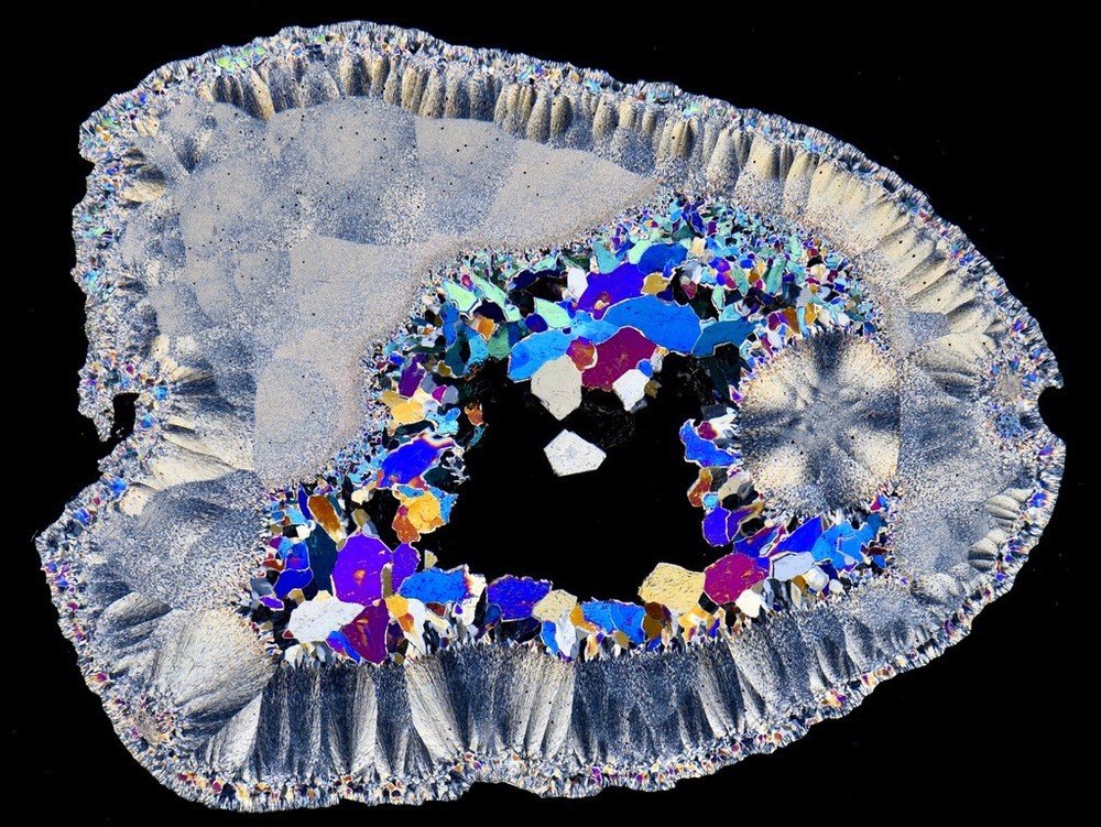 AGATE ACHAT thin section STUNNING Wendelsheim Germany - microscope slide