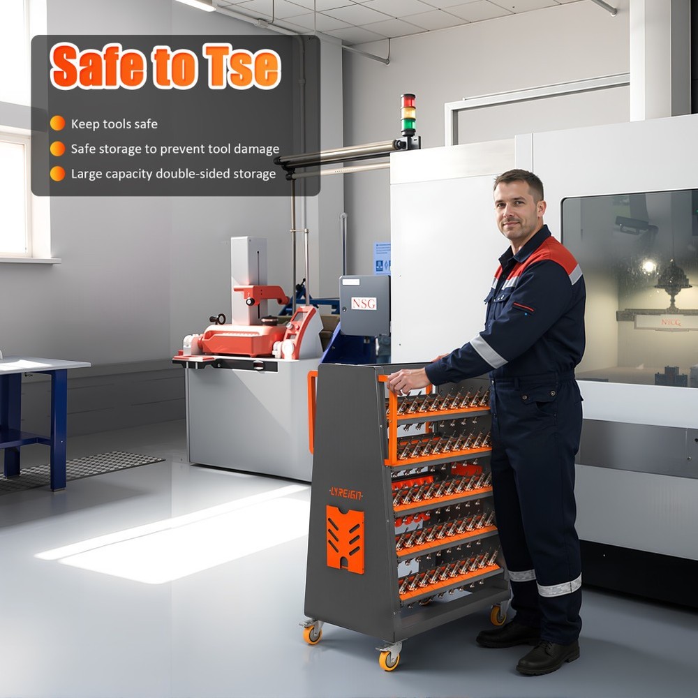 Rolling CNC Tool Carts CNC Tool Storage Rack CNC Mobile Tool Cabinet Tool Rack