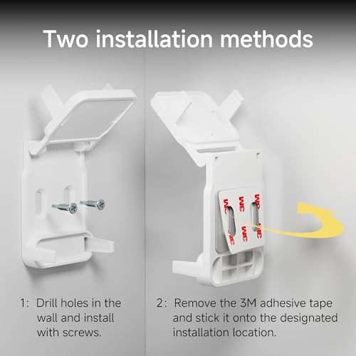 Garage Door Bracket for SimpliSafe Alarm Contact Sensor | Secure Mount White