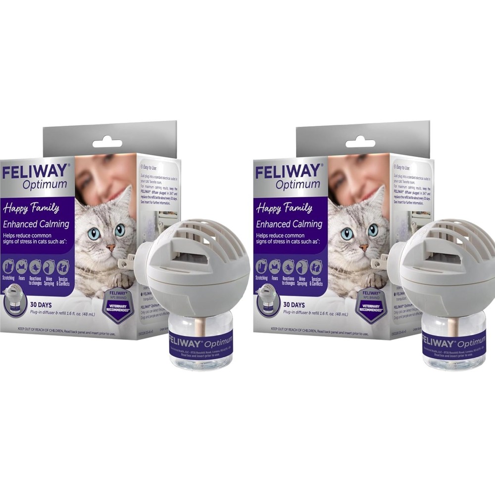 Aroma Diffuser, Optimum Cat, Enhanced Calming Pheromone, 48 mL | 30 Day | Sta...