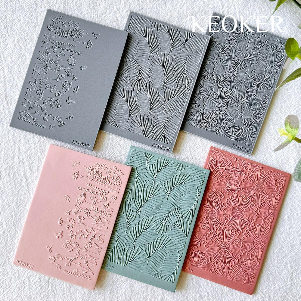 Polymer Clay Texture Sheets Set, Works with Polymer Clay Cutter, Same Effect as