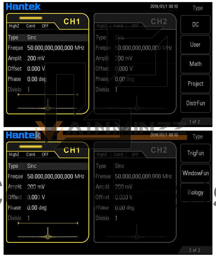 NEW 1PCS Hantek Arbitrary waveform Function generator HDG6202B