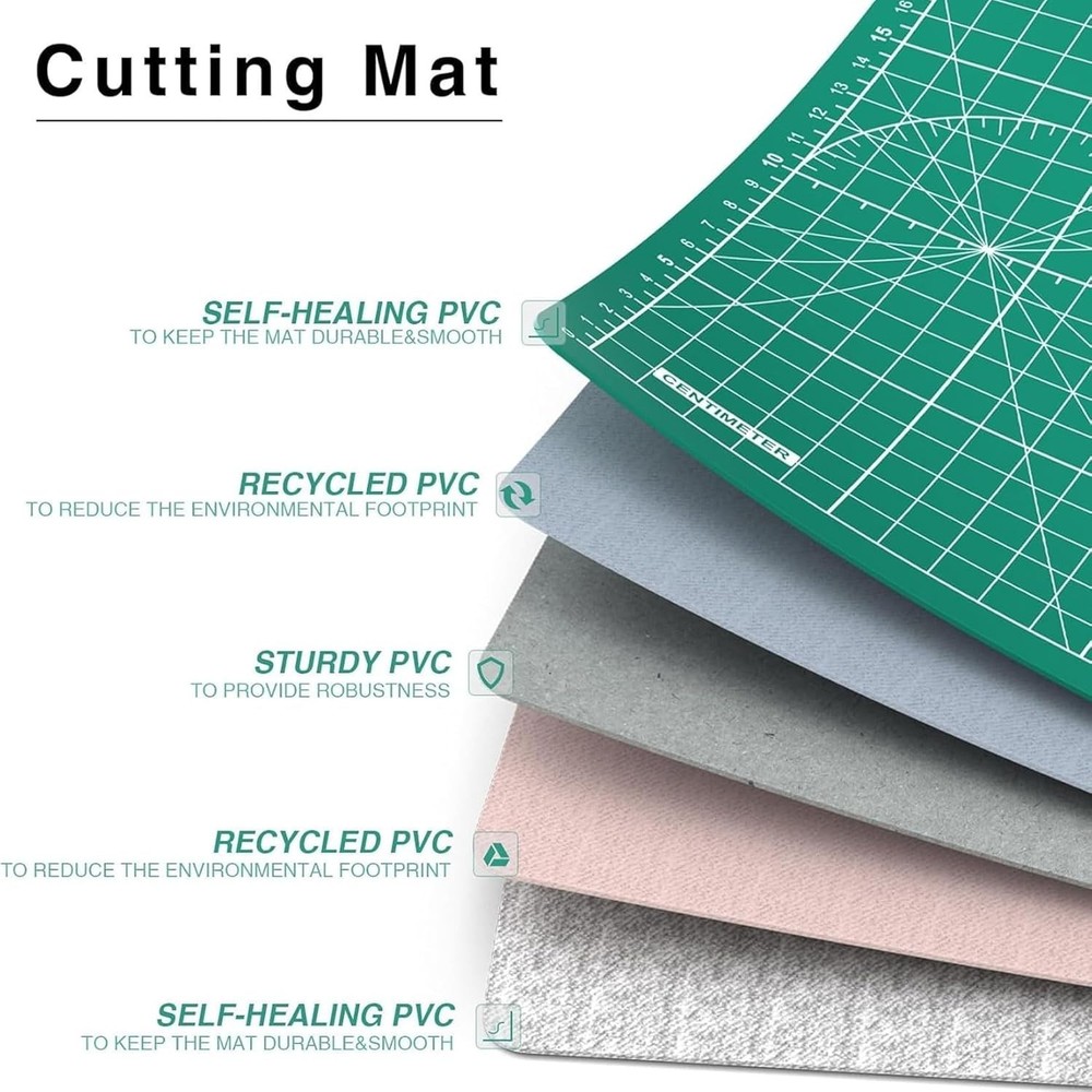 Compact Self-Healing Mat - 8x6 Double-Sided Cutting Solution for All Crafts