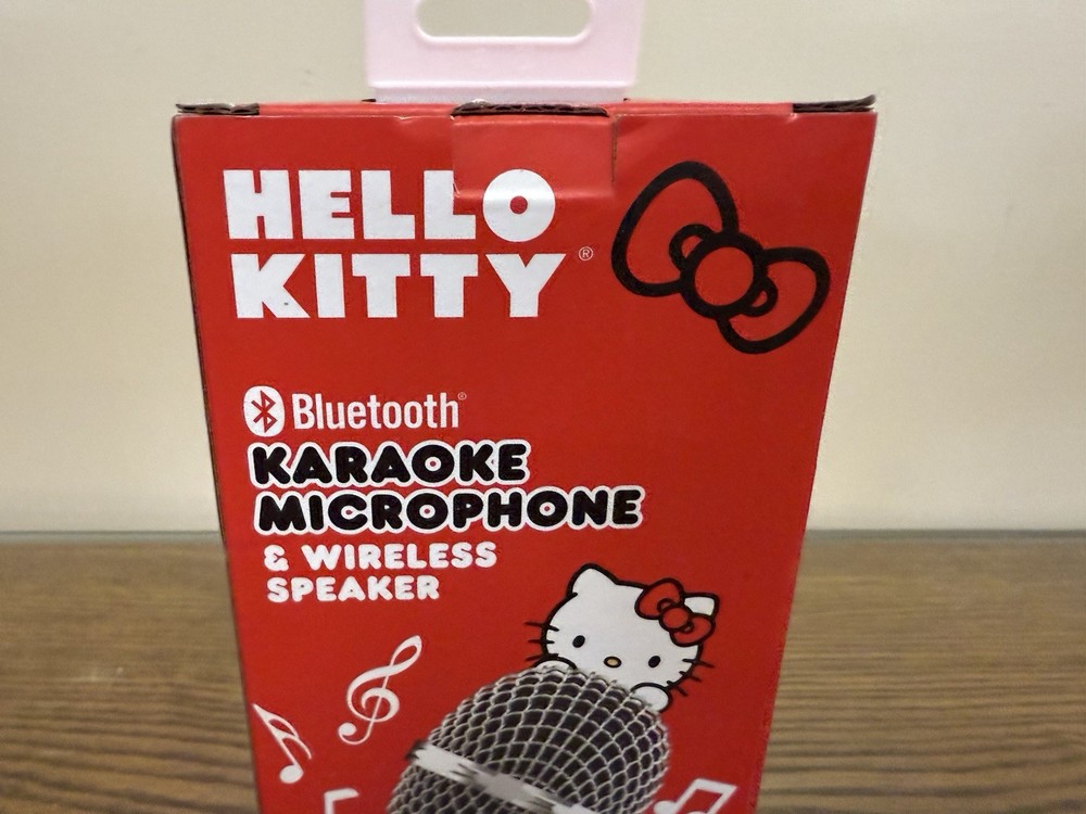 Hello Kitty Bluetooth Karaoke Microphone & Wireless Speaker USB Charging Red
