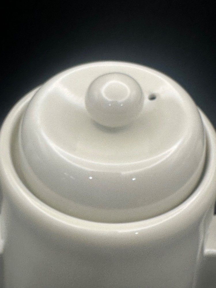 Vintage German Porcelain Tea/Coffee Pot w/Insulated Silver Cover, Pristine