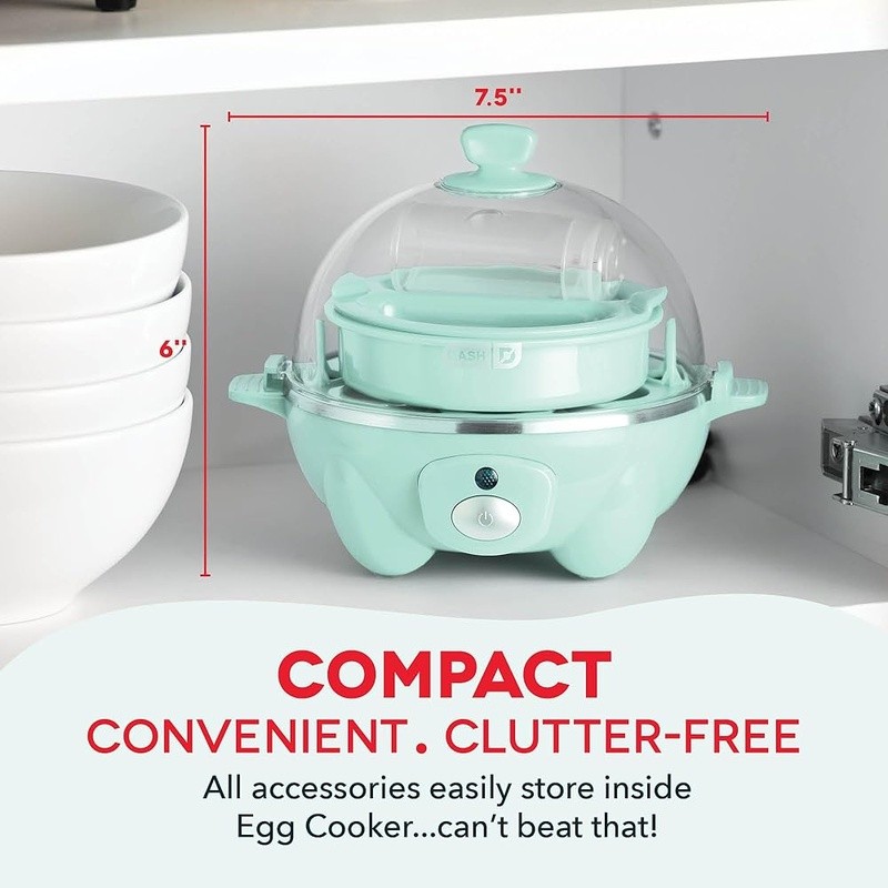Electric Egg Cooker Rapid Hard Soft Poached Scrambled Omelets Easy Clean Storage