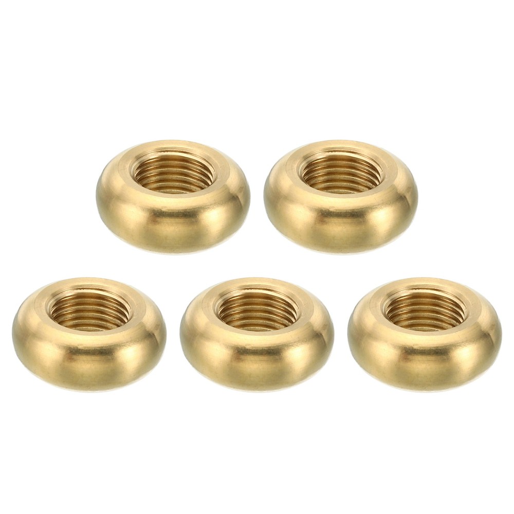 M10x1 Round Locknut 5pc Solid Brass Edge Flat Nut Thin Screw Lock Nut 19mmx8mm
