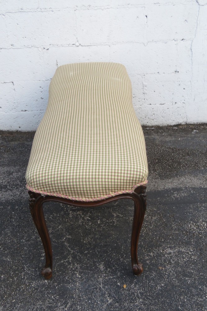 French Long Upholstered Bed End Bench Stool 6296