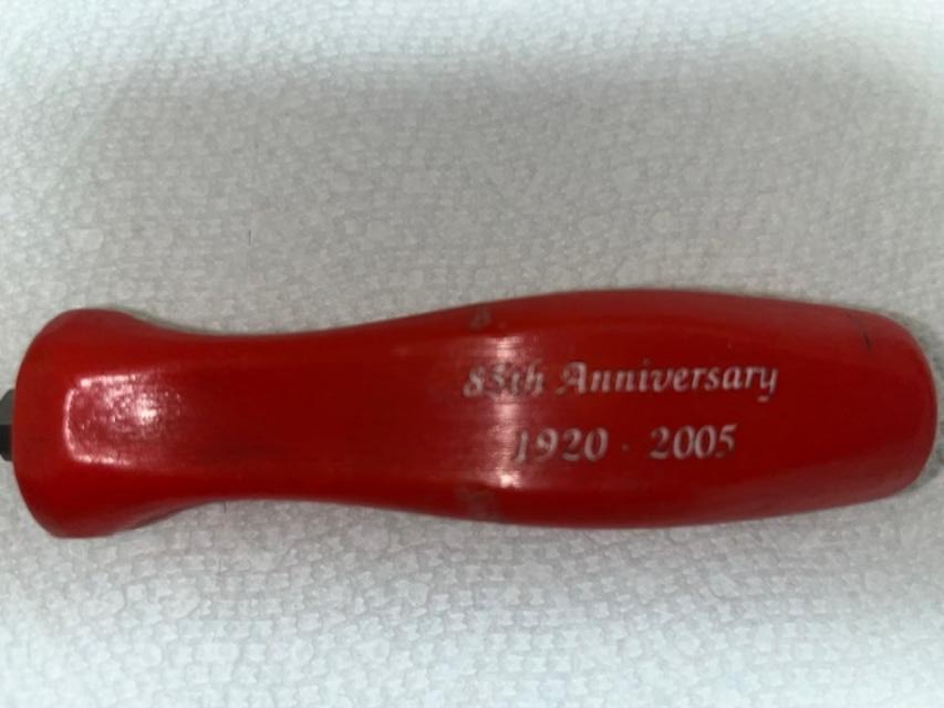 Snap-on 85th Anniversary Phillips Head Screwdriver Orange Handle
