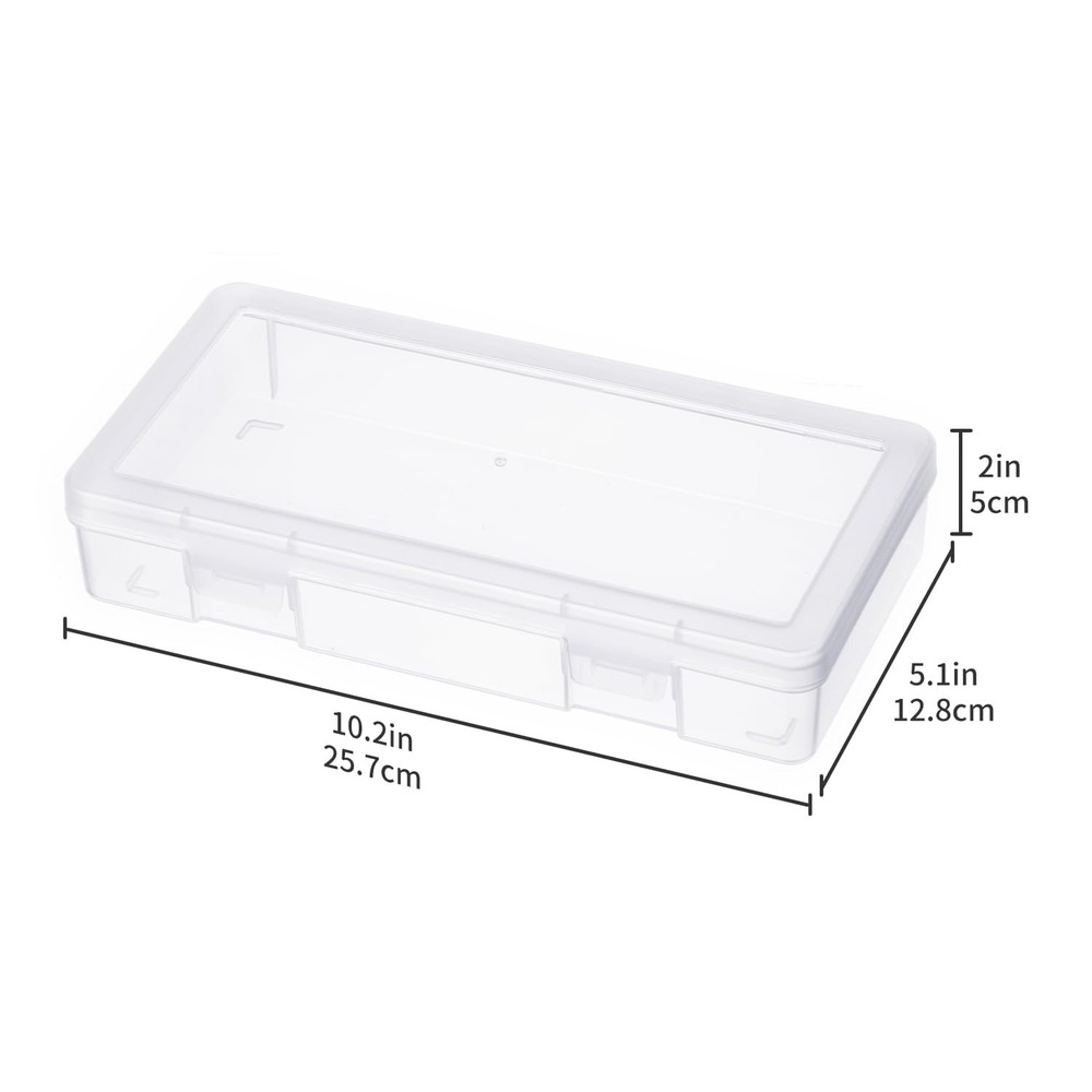 novelinks Small Plastic Storage Box Containers with 9 Pack Medium -Clear