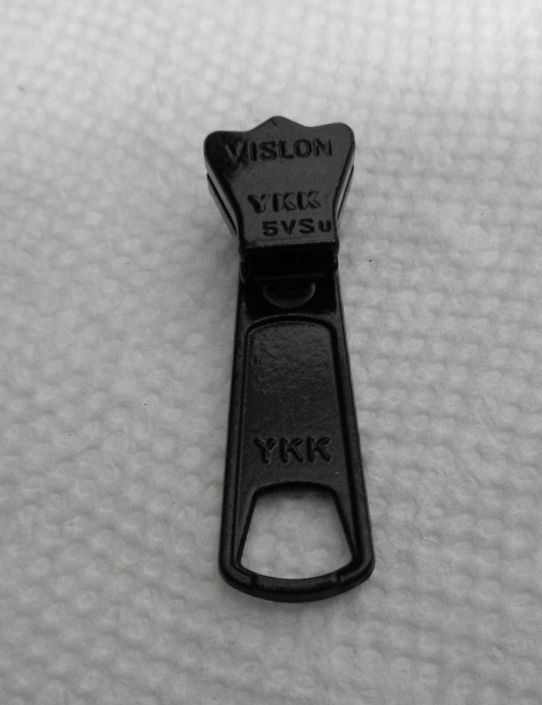 Black #5VS YKK Long Pull slider for Vislon zipper