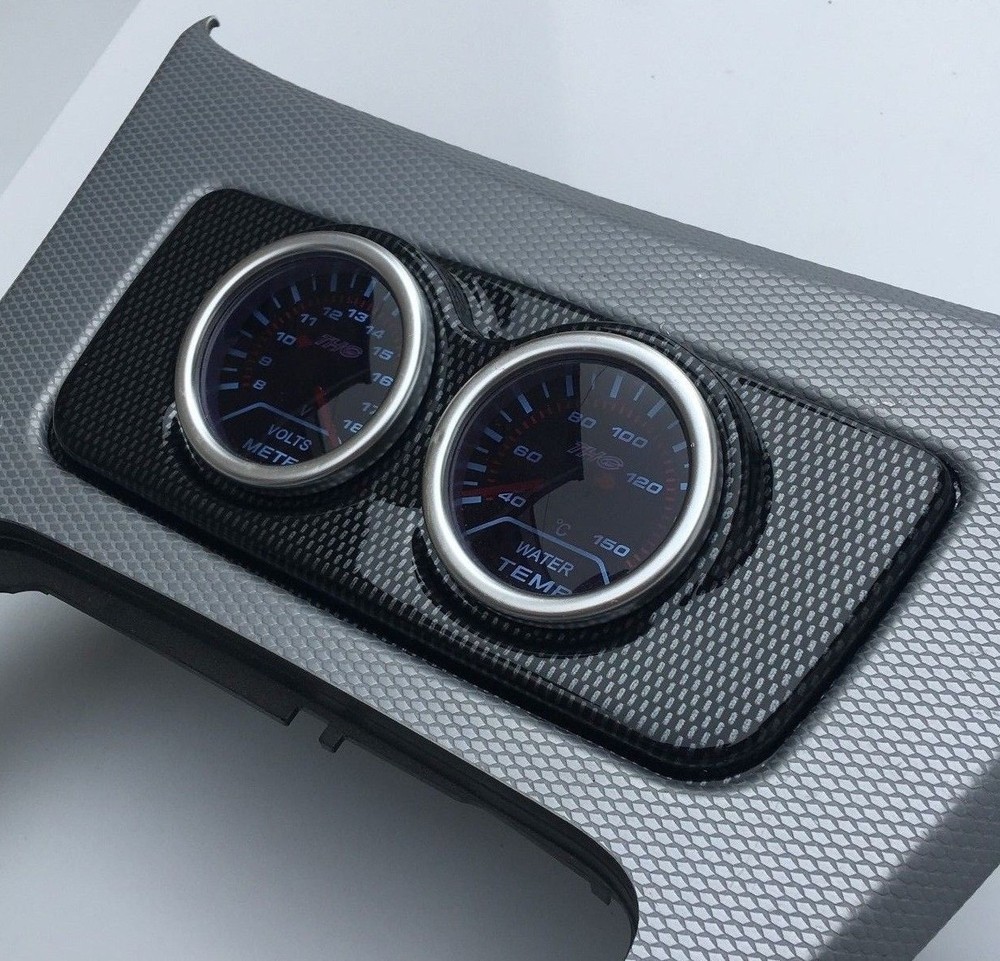 BMW E90 E92 E93 Centre Console Gauge Holder 2 Hole 52mm Carbon fibre effect ABS