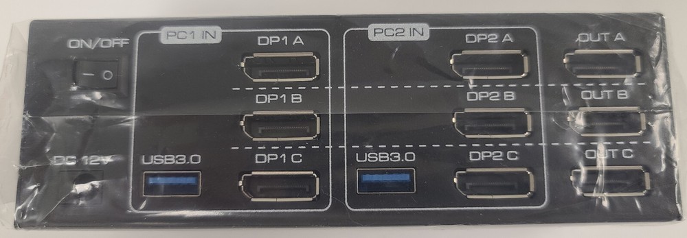 8K@60Hz Display Port KVM Switch 2x3 2 Computers 3 monitors USB Desktop Control