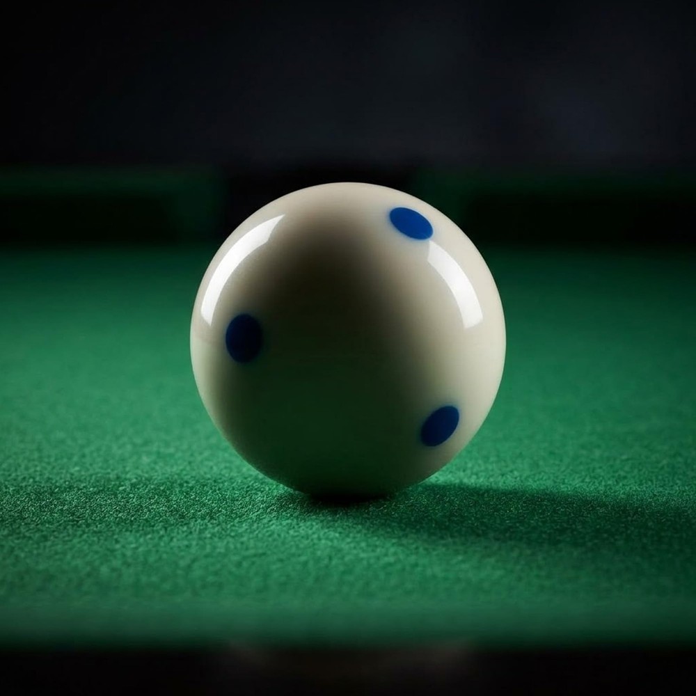 3 Dots - Spot Pool - Billiard Practice Training Cue Ball 6 oz - 2 1/4" Blue