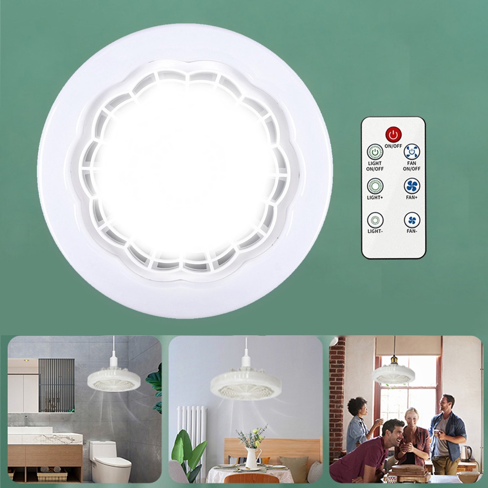 Socket Ceiling Fans with Light and Remote- Socket Fan light with Dimmable Led K1