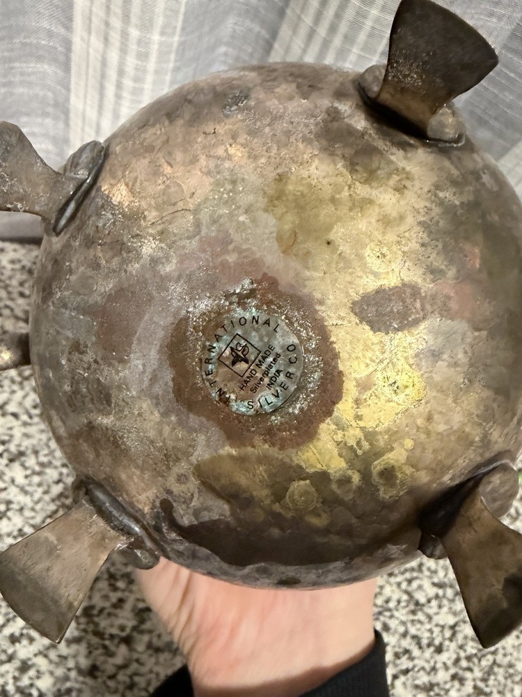 Vintage Silver-Plated Footed Beverage Pitcher