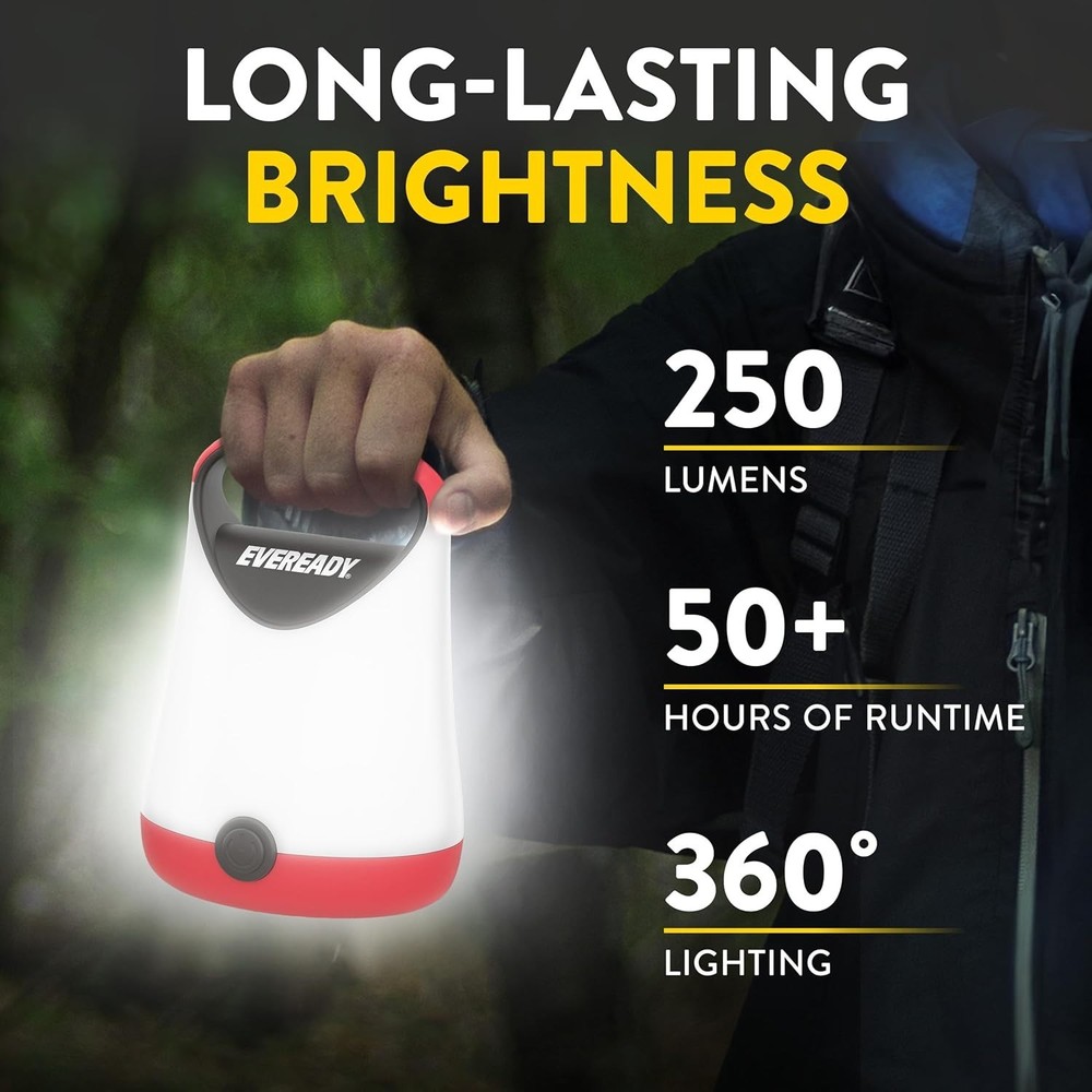Durable LED Camping Lantern: 100 Hour Runtime, Compact Design, Ideal for Safety
