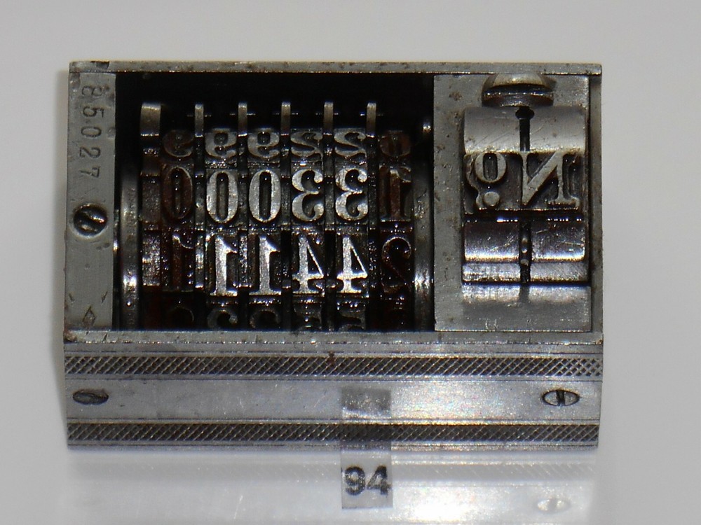 WETTER | letterpress numbering machine | 94