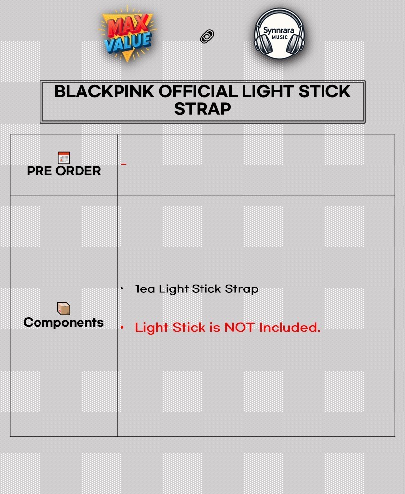 BLACKPINK OFFICIAL LIGHT STICK STRAP/Tracking Code FANLIGHT MD GOODS SEALED