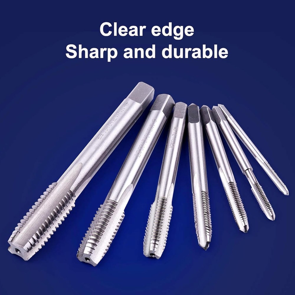 Complete HSS 6542 Left Hand Thread Tap Set – 7pcs for All Machining Needs