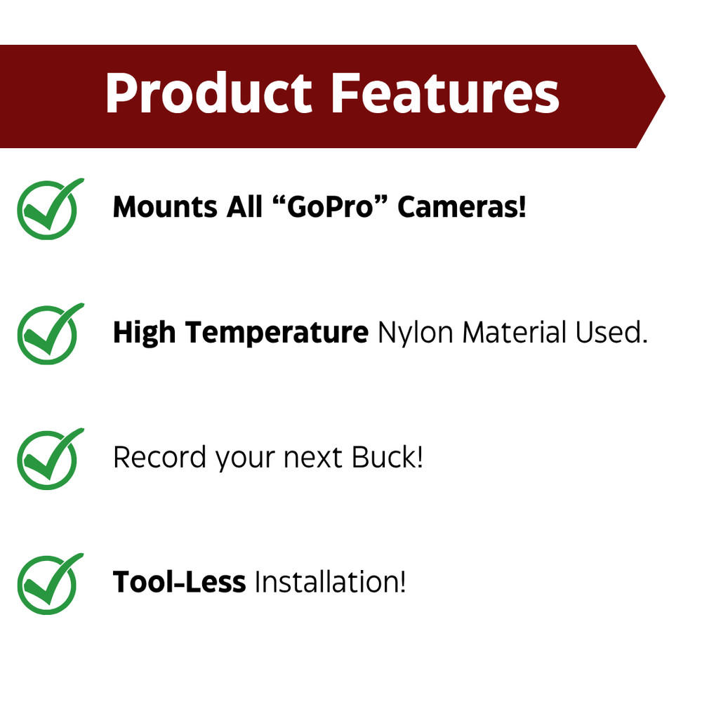 BOWPRO Compound Bow Mount for GoPro / Action Camera Lightweight Archery Mount