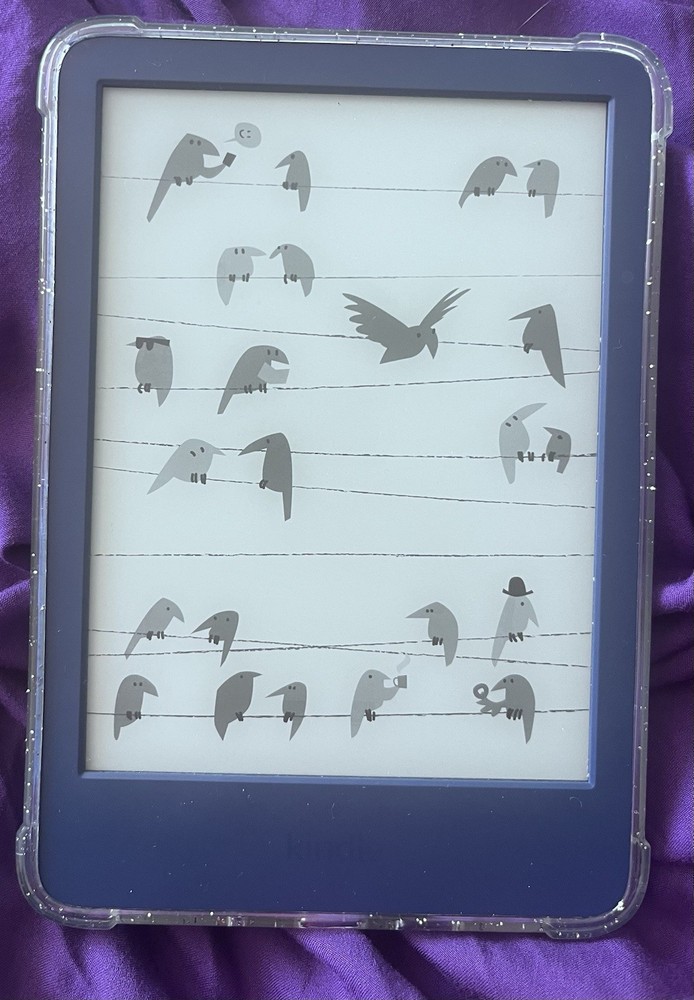 Amazon Kindle ereader Blue with books
