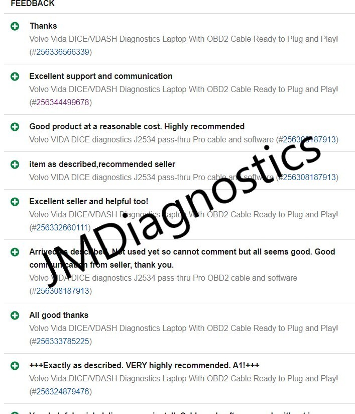 Compatible Volvo Diagnostics VIDA/VDASH OBD2 Interface Plus Ready to Use Options