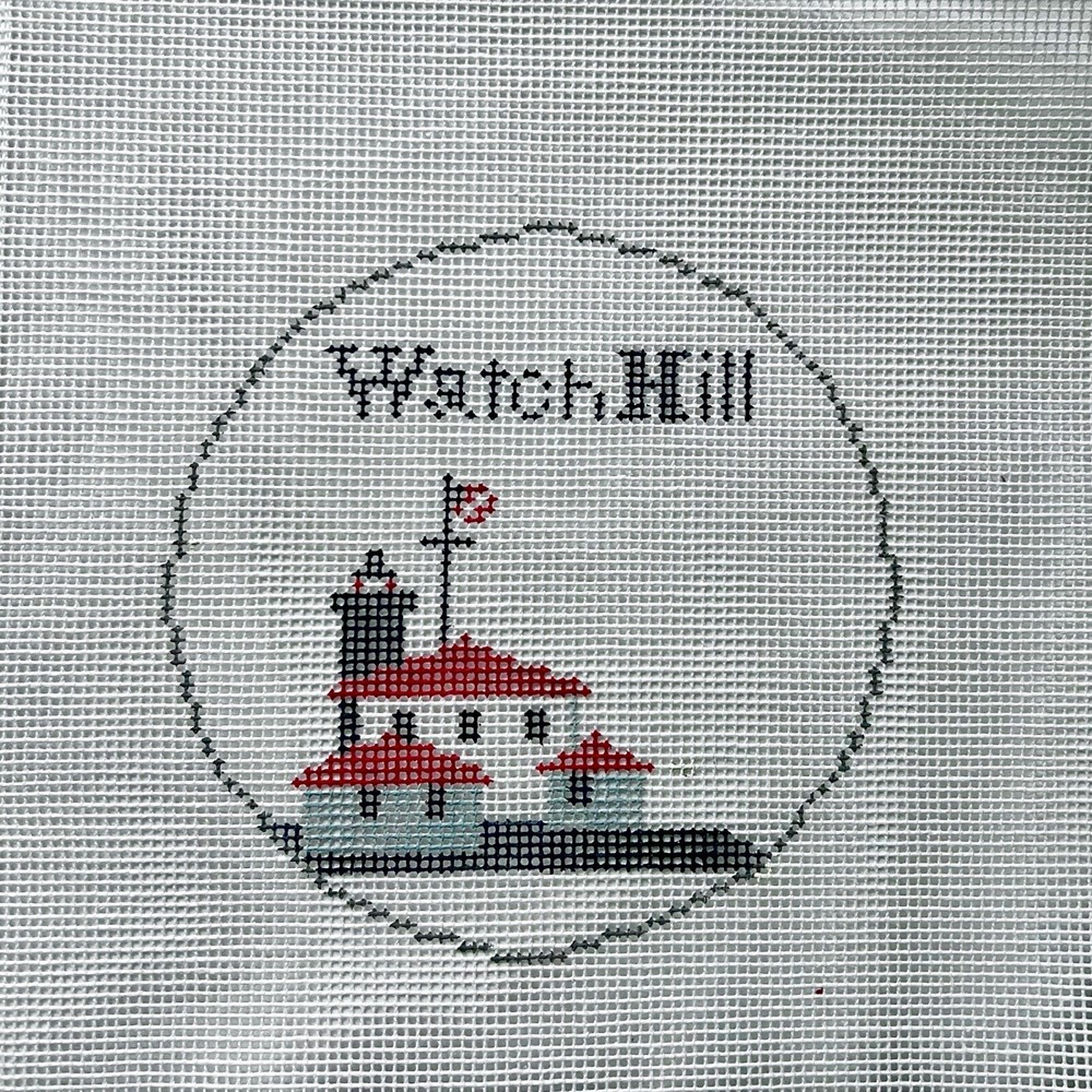 Watch Hill RI Lighthouse Needlepoint Canvas