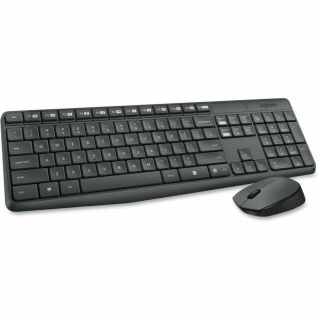 Logitech MK235 920-007897 Wireless Keyboard and Mouse - Black