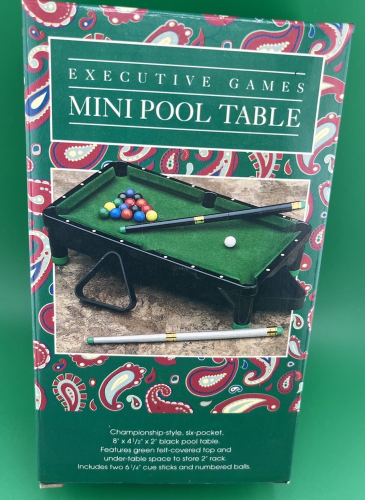 Executive Games Mini Tabletop Pool Table | New In Box