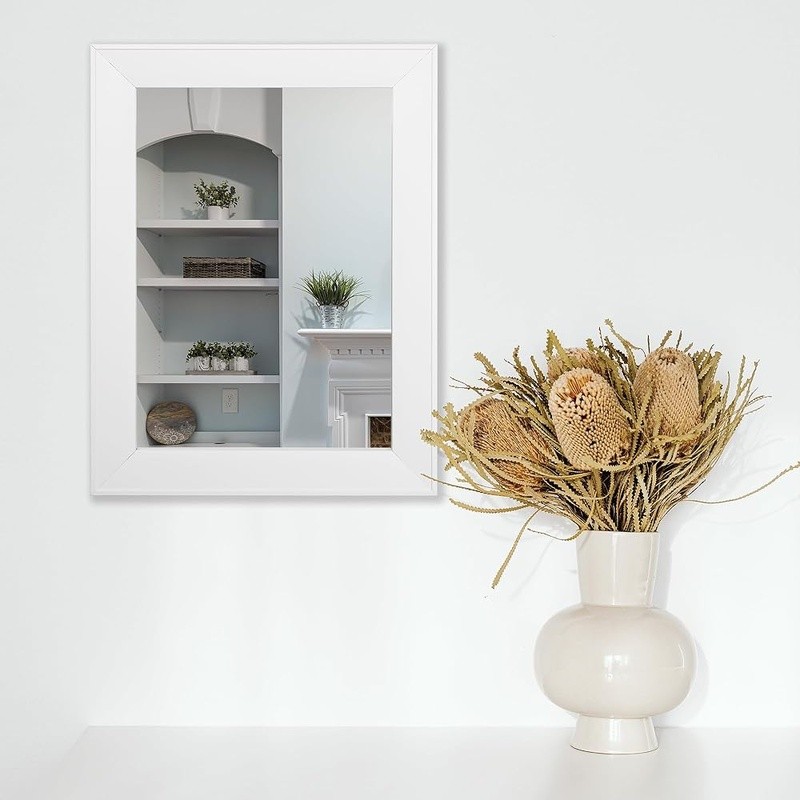 Beveled Edge Rectangular Wall Mirror Clear Reflection Easy Install Home Décor US