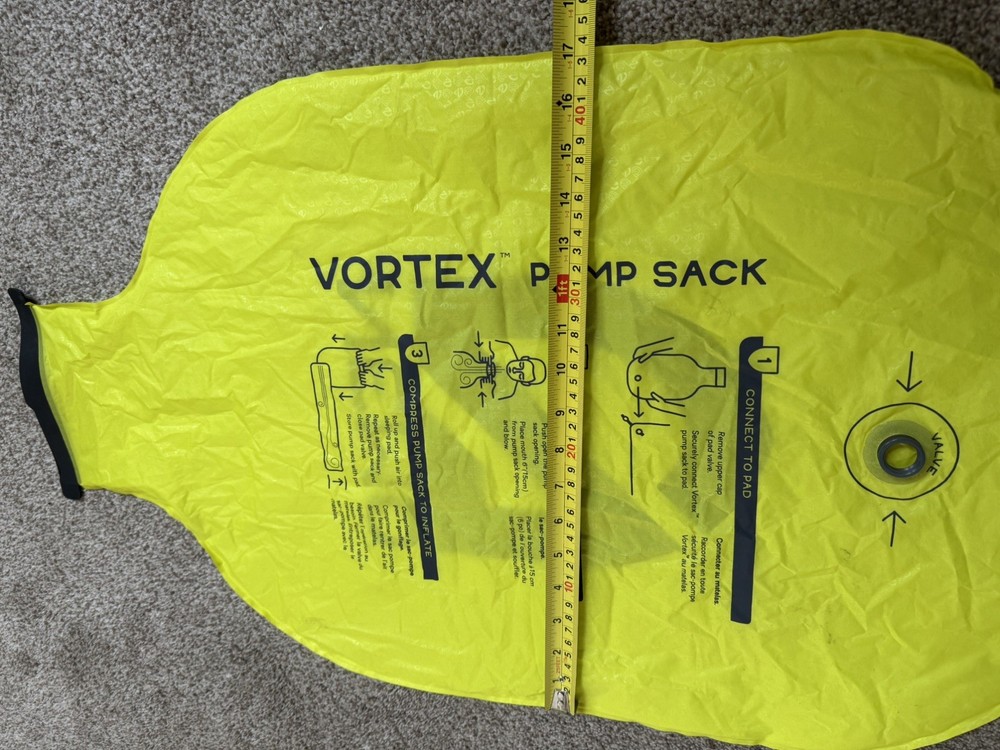 NEMO Vortex Pump Sack Sleeping Pad Inflator 17x30” yellow