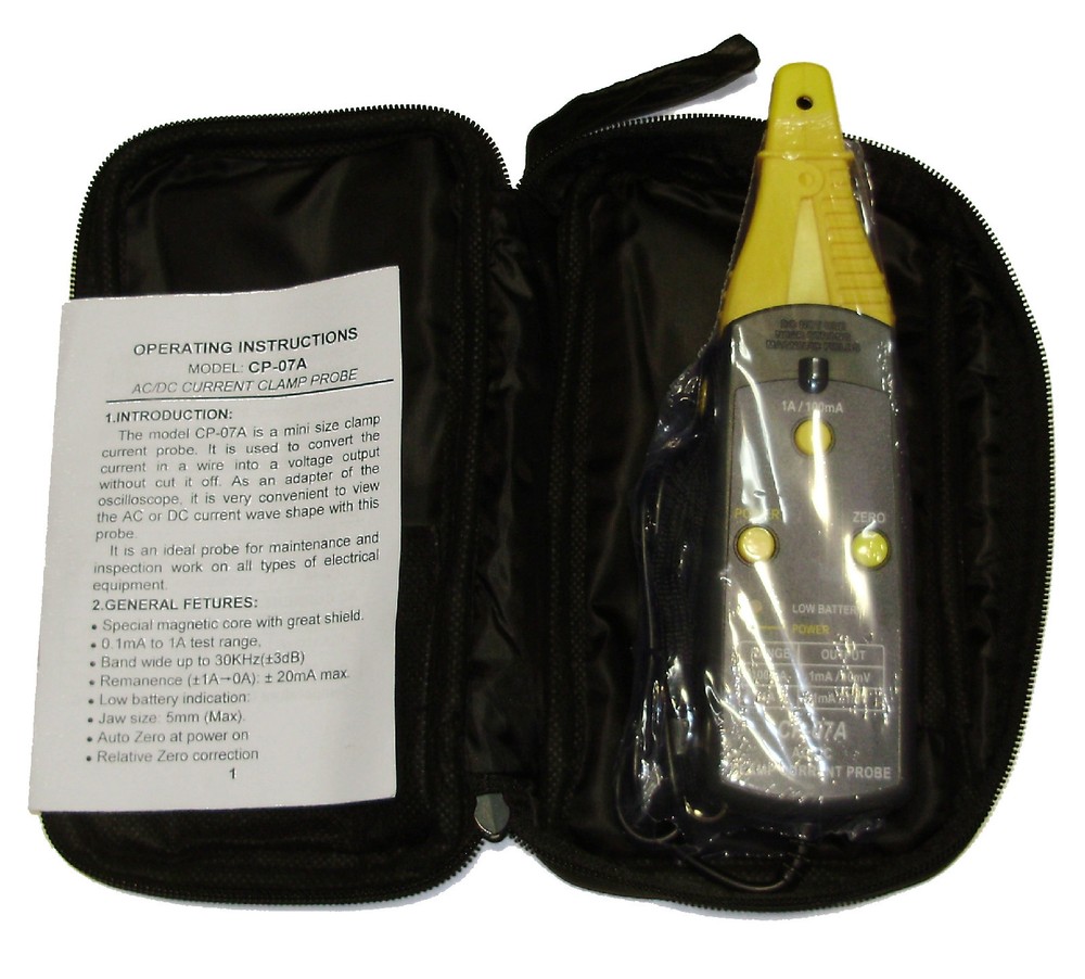 CP-07A DC/AC Clamp Current Probe,bandwidth 30KHz, resolution 1mA,