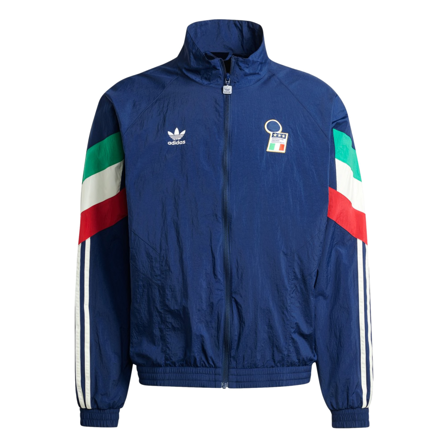 adidas Italy Originals Track Top Woven Track Jacket Retro Blue Classic Men Size